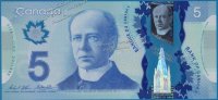 Банкнота Канада 5 долларов 2013 года. P.106с - UNC