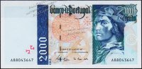 Банкнота Португалия 2000 эскудо 31.07.1997 года. P.189с(1-1) - UNC