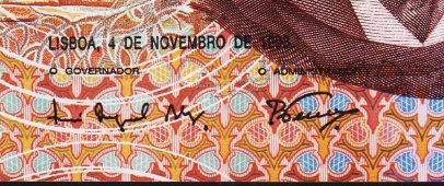 Банкнота Португалия 500 эскудо 1993 года. P.180f(1) - UNC - Банкнота Португалия 500 эскудо 1993 года. P.180f(1) - UNC