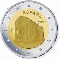 Испания 2 евро 2017г. UNC / Церковь Санта-Мария-дель-Наранко / (арт288)