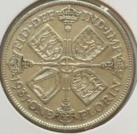 #005 Великобритания 1 флорен 1931г. Серебро.