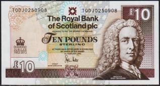 Шотландия 10 фунтов 2012г. Р.368 UNC - Шотландия 10 фунтов 2012г. Р.368 UNC