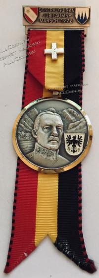 #216 Швейцария спорт Медаль Знаки.  Юбилейный марш имени Генерала Гусана. 1978 год.