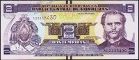 Банкнота Гондурас 2 лемпира 2014 года. P.97в - UNC