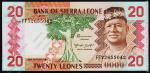 Банкнота Сьерра-Леоне 20 леоне 1984 года. P.14в - UNC