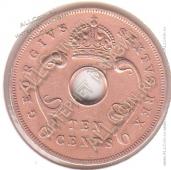  5-109	Восточная Африка 10 центов 1952г. КМ # 34 бронза 9,5гр.  -  5-109	Восточная Африка 10 центов 1952г. КМ # 34 бронза 9,5гр. 