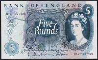 Великобритания 5 фунтов 1963-66г. Р.375а - UNC
