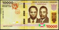 Бурунди 10000 франков 2015г. P.NEW - UNC