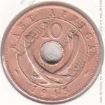 35-119 Восточная Африка 10 центов 1943г. КМ # 26,2 бронза
