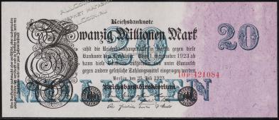 Германия 20.000.000 марок 1923г. P.97в - UNC - Германия 20.000.000 марок 1923г. P.97в - UNC