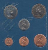 Остров Мэн набор 6 монет 1980г. UNC (в36) В КОРОБКЕ - Остров Мэн набор 6 монет 1980г. UNC (в36) В КОРОБКЕ