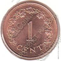 3-110 Мальта 1 цент 1977 г. KM# 8 Бронза 7,15 гр. 25,9 мм.