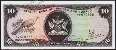 Тринидад и Тобаго 10 долларов 1964г. Р.32а -  UNC - Тринидад и Тобаго 10 долларов 1964г. Р.32а -  UNC
