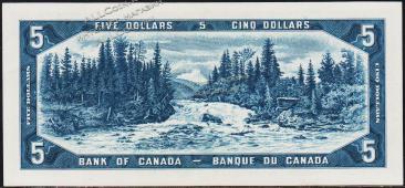 Канада 5 долларов 1954г. P.77c - UNC - Канада 5 долларов 1954г. P.77c - UNC