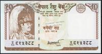 Банкнота Непал 10 рупий 1985 года. P.31в(2) - UNC