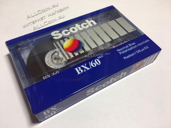 Аудио Кассета SCOTCH BX 60 1990 год. / Южная Корея / Новая. Запечатанная. Из Блока.