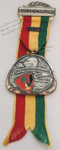  #302 Швейцария спорт Медаль Знаки. Наградная медаль. 1968 год.
