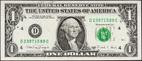Банкнота США 1 доллар 1988A года. Р.480в - UNC "D" D-C