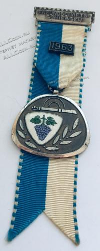 #450 Швейцария спорт Медаль Знаки. Дружеские стрельбы. 1963 год.