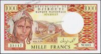 Банкнота Джибути 1000 франков 1988 года. P.37d(2) - UNC