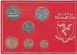Остров Мэн набор 6 монет 1981г. UNC (в37) В КОРОБКЕ