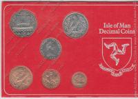 Остров Мэн набор 6 монет 1981г. UNC (в37) В КОРОБКЕ