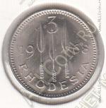 26-161 Родезия 3 пенса-2 1/2 цента 1968г. KM#8 UNC медно-никелевая 6,5гр 27,0мм