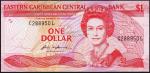 Восточные Карибы 1 доллар 1988-89г. P.21l - UNC