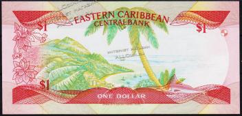 Восточные Карибы 1 доллар 1988-89г. P.21l - UNC - Восточные Карибы 1 доллар 1988-89г. P.21l - UNC