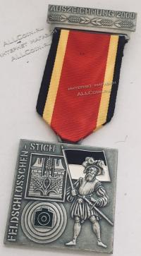 #396 Швейцария спорт Медаль Знаки. Стрелковый фестиваль Фельдшлоссен в округе Фрайбург. 2000 год.