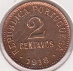 26-101 Португалия 2 сентаво 1918г.