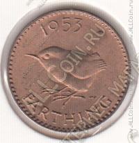 26-78 Великобритания 1 фартинг 1953г. КМ # 895 бронза 20мм