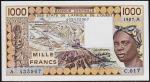 Кот-д’Ивуар 1000 франков 1987г. P.107A.h - UNC
