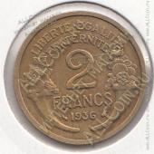 19-101 Франция 2 франка 1936г. КМ # 886 алюминий-бронза 8,0гр. 27мм - 19-101 Франция 2 франка 1936г. КМ # 886 алюминий-бронза 8,0гр. 27мм