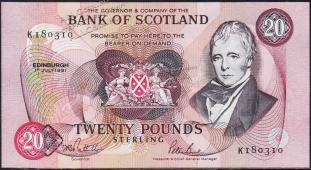 Шотландия 20 фунтов 1991г. P.118(1) - UNC - Шотландия 20 фунтов 1991г. P.118(1) - UNC