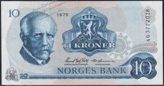 Норвегия 10 крон 1975г. P.36в(3) - UNC - Норвегия 10 крон 1975г. P.36в(3) - UNC