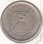 26-163 Родезия 1 шиллинг-10 центов 1964г. KM# 2 медно-никелевая 23,5 мм