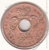 30-17 Восточная Африка 5 центов 1957г. КМ # 37 KN бронза 5,77гр.  - 30-17 Восточная Африка 5 центов 1957г. КМ # 37 KN бронза 5,77гр. 