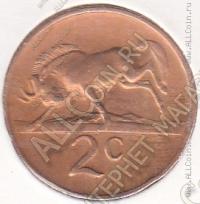 29-155 Южная Африка 2 цента 1974г. КМ # 83 бронза 4,0гр. 22,45мм