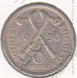 35-123 Южная Родезия 6 пенсов 1950г. КМ # 21 медно-никелевая 2,83гр.19,41мм 