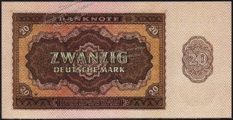 Банкнота ГДР (Германия) 20 марок 1948 года. P.13в - UNC  - Банкнота ГДР (Германия) 20 марок 1948 года. P.13в - UNC 