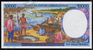 Конго (Центр Африка) 10.000фр. 2000г. P.105Cf - UNC - Конго (Центр Африка) 10.000фр. 2000г. P.105Cf - UNC