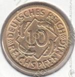 21-11 Германия 10 рейхспфеннигов 1925г. КМ # 40 D алюминий-бронза 4,05гр. 21мм
