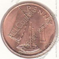 33-144 Гамбия 1 пенни 1966г. КМ # 1 бронза 25,5мм