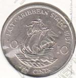 32-110 Восточные Карибы 10 центов 1987г. КМ # 13 медно-никелевая 2,59гр. 18,06мм
