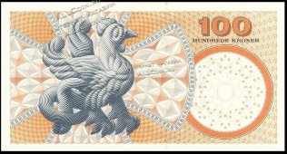 Банкнота Дания 100 крон 2002 года. P.61а(В0) - UNC  - Банкнота Дания 100 крон 2002 года. P.61а(В0) - UNC 