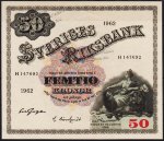 Банкнота Швеция 50 крон 1962 года. P.47d - UNC