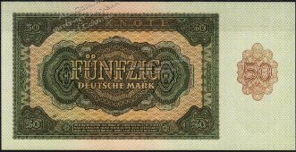 Банкнота ГДР (Германия) 50 марок 1948 года. P.14в - UNC  - Банкнота ГДР (Германия) 50 марок 1948 года. P.14в - UNC 