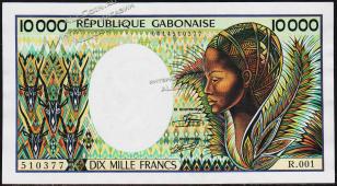 Габон 10.000 франков 1984г. P.7а - UNC - Габон 10.000 франков 1984г. P.7а - UNC