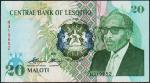 Банкнота Лесото 20 малоти 1990 года. P.12а - UNC